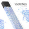 Blue and White Watercolor Leaves Pattern - Premium Decal Protective Skin-Wrap Sticker compatible with the Juul Labs vaping device