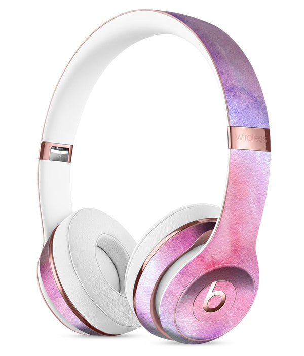 Blue to Purps Absorbed Watercolor Texture Full-Body Skin Kit for the Beats by Dre Solo 3 Wireless Headphones