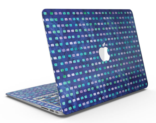 Blue with Purple and Aqua Strokes Pattern - MacBook Air Skin Kit