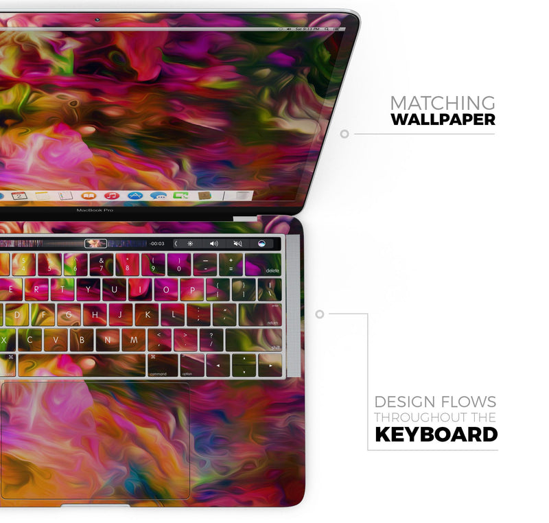 Blurred Abstract Flow V23 - Skin Decal Wrap Kit Compatible with the Apple MacBook Pro, Pro with Touch Bar or Air (11", 12", 13", 15" & 16" - All Versions Available)