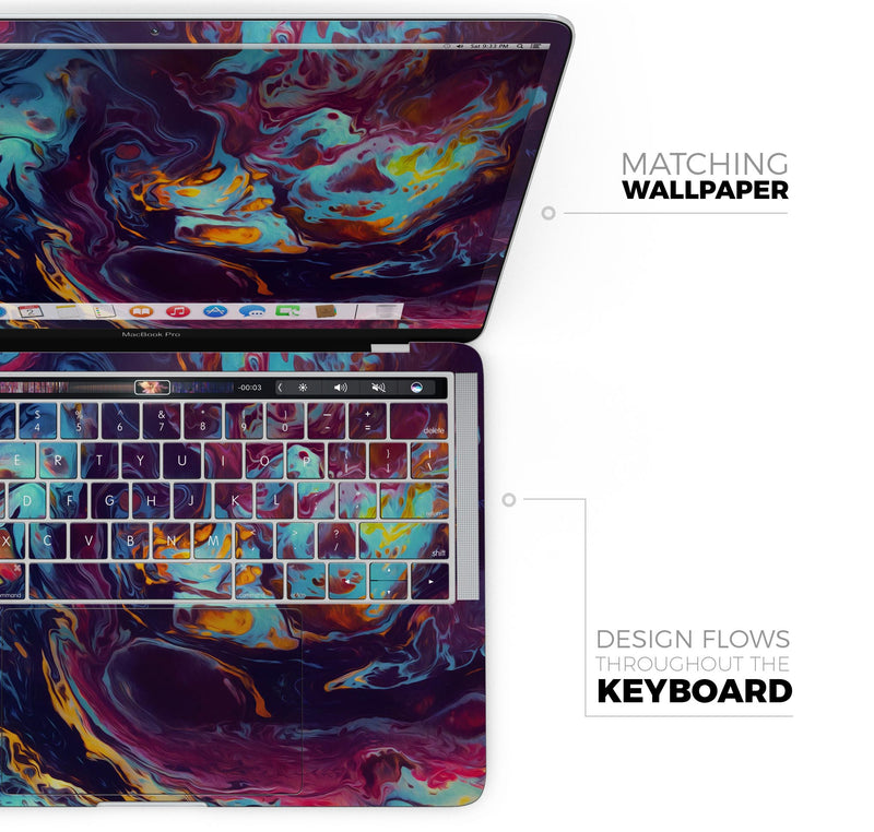 Blurred Abstract Flow V31 - Skin Decal Wrap Kit Compatible with the Apple MacBook Pro, Pro with Touch Bar or Air (11", 12", 13", 15" & 16" - All Versions Available)