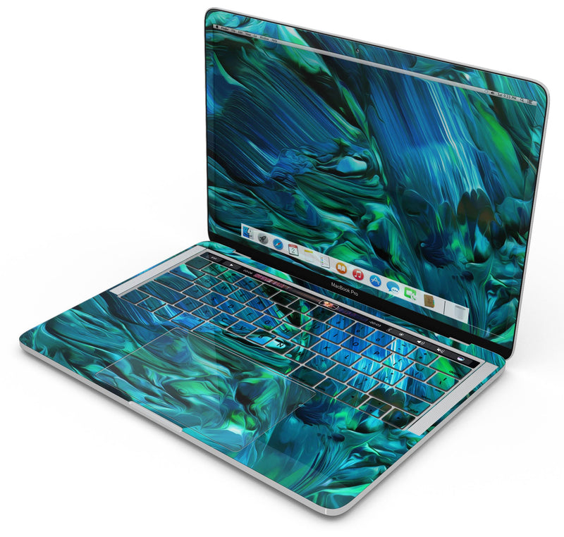 Blurred Abstract Flow V8 - Skin Decal Wrap Kit Compatible with the Apple MacBook Pro, Pro with Touch Bar or Air (11", 12", 13", 15" & 16" - All Versions Available)