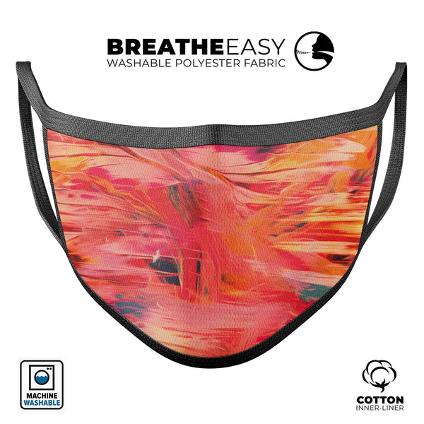 Blurred Abstract Flow V10 - Made in USA Mouth Cover Unisex Anti-Dust Cotton Blend Reusable & Washable Face Mask with Adjustable Sizing for Adult or Child