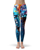 Blurred Abstract Flow V12 - All Over Print Womens Leggings / Yoga or Workout Pants