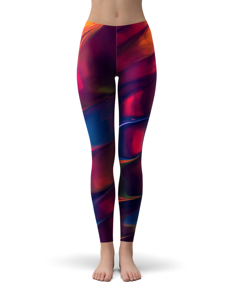 Blurred Abstract Flow V13 - All Over Print Womens Leggings / Yoga or Workout Pants