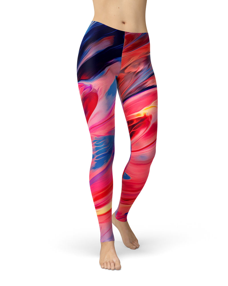 Blurred Abstract Flow V14 - All Over Print Womens Leggings / Yoga or Workout Pants