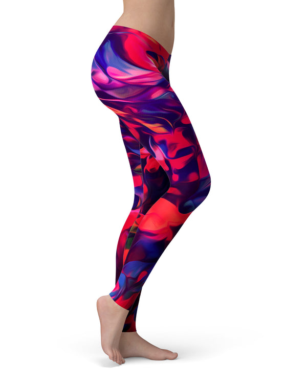 Blurred Abstract Flow V20 - All Over Print Womens Leggings / Yoga or Workout Pants