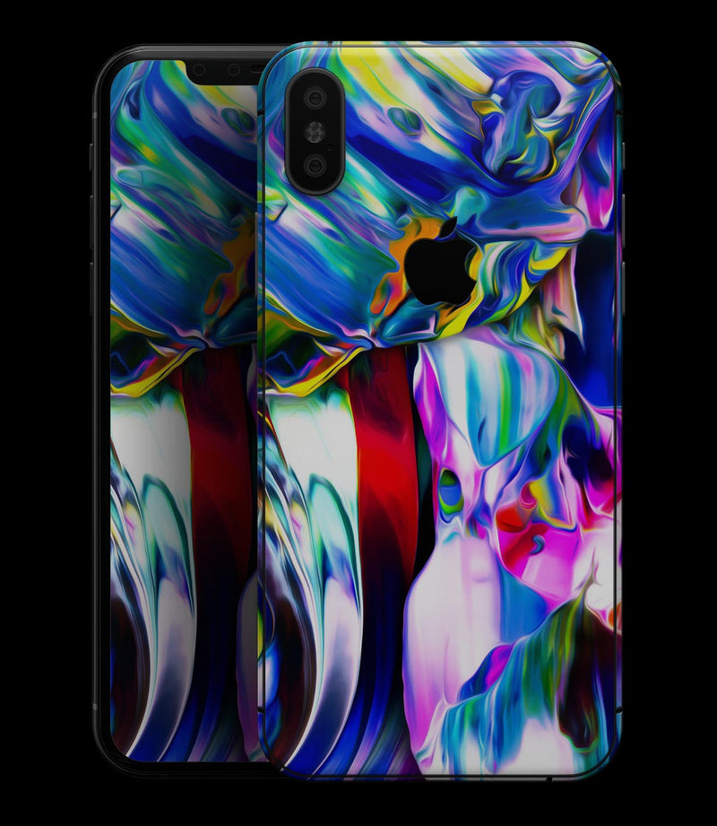 Blurred Abstract Flow V21 - iPhone XS MAX, XS/X, 8/8+, 7/7+, 5/5S/SE Skin-Kit (All iPhones Avaiable)