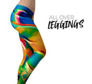 Blurred Abstract Flow V25 - All Over Print Womens Leggings / Yoga or Workout Pants