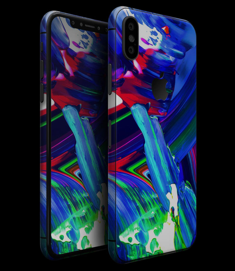Blurred Abstract Flow V27 - iPhone XS MAX, XS/X, 8/8+, 7/7+, 5/5S/SE Skin-Kit (All iPhones Avaiable)