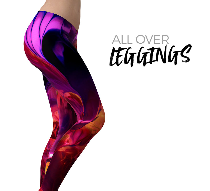 Blurred Abstract Flow V28 - All Over Print Womens Leggings / Yoga or Workout Pants
