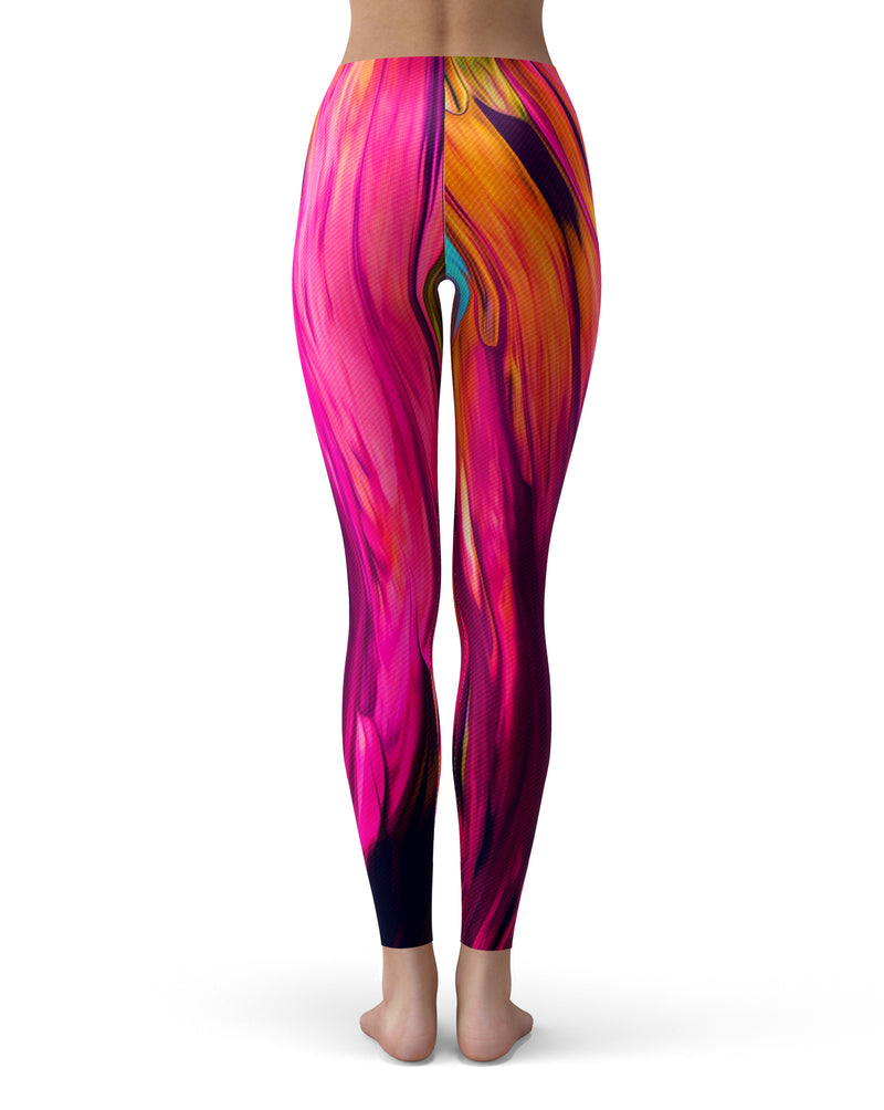Blurred Abstract Flow V30 - All Over Print Womens Leggings / Yoga or Workout Pants