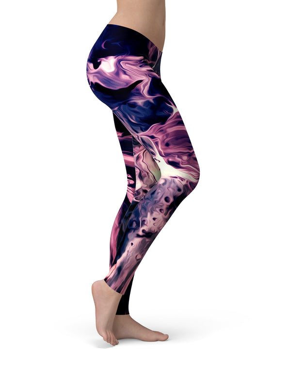 Blurred Abstract Flow V32 - All Over Print Womens Leggings / Yoga or Workout Pants