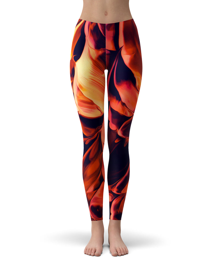 Blurred Abstract Flow V34 - All Over Print Womens Leggings / Yoga or Workout Pants