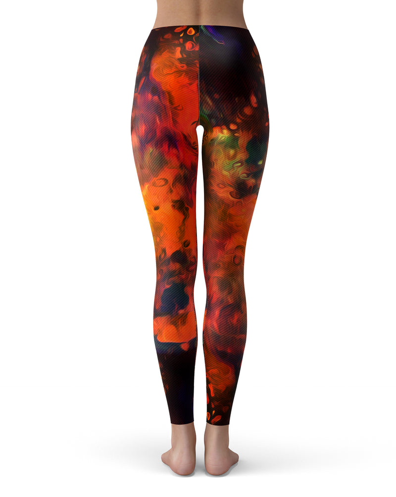 Blurred Abstract Flow V35 - All Over Print Womens Leggings / Yoga or Workout Pants