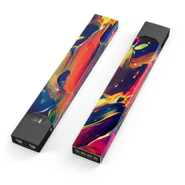 Blurred Abstract Flow V38 - Premium Decal Protective Skin-Wrap Sticker compatible with the Juul Labs vaping device