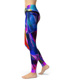 Blurred Abstract Flow V39 - All Over Print Womens Leggings / Yoga or Workout Pants