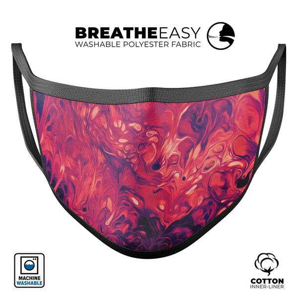 Blurred Abstract Flow V3 - Made in USA Mouth Cover Unisex Anti-Dust Cotton Blend Reusable & Washable Face Mask with Adjustable Sizing for Adult or Child