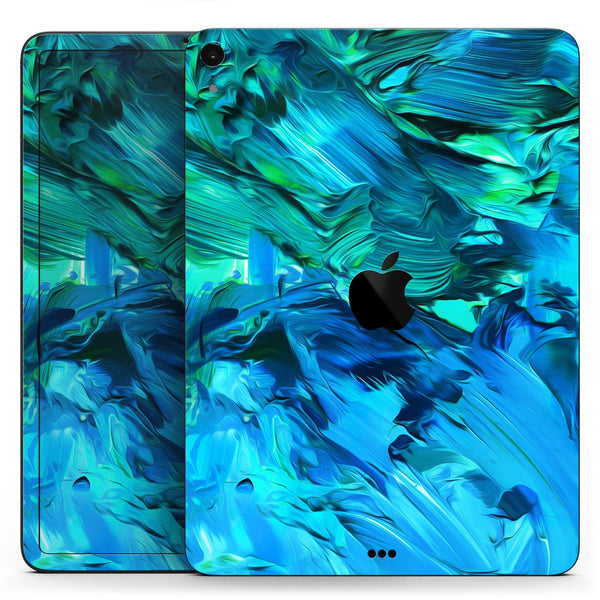 Blurred Abstract Flow V40 - Full Body Skin Decal for the Apple iPad Pro 12.9", 11", 10.5", 9.7", Air or Mini (All Models Available)