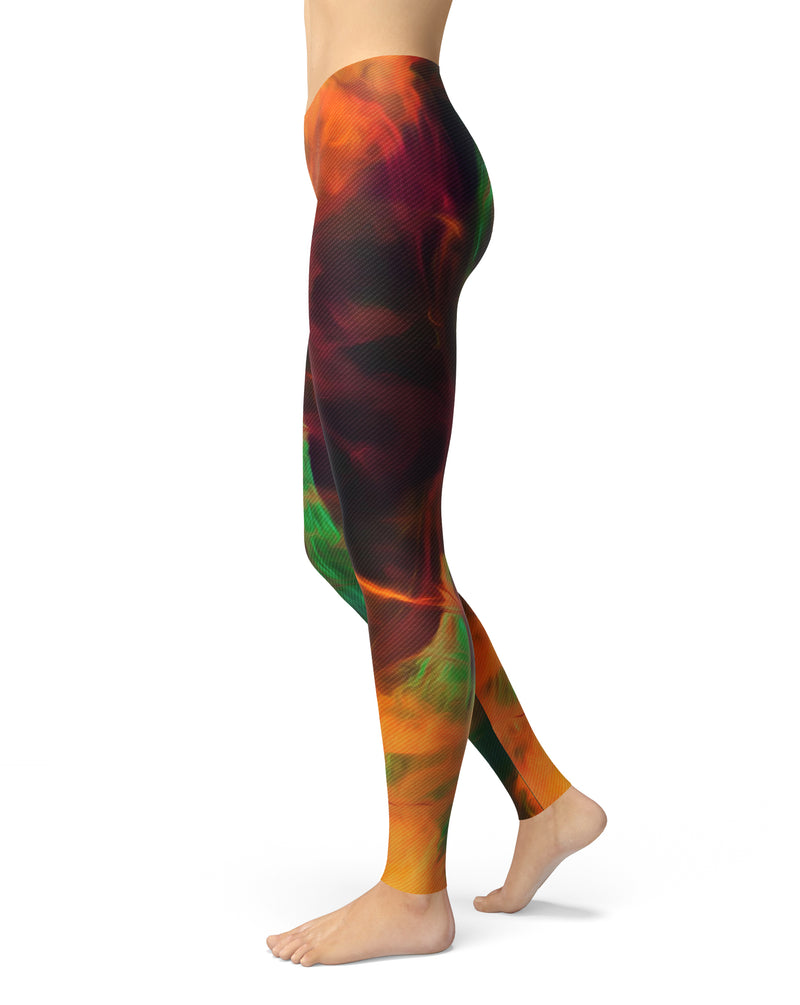 Blurred Abstract Flow V41 - All Over Print Womens Leggings / Yoga or Workout Pants