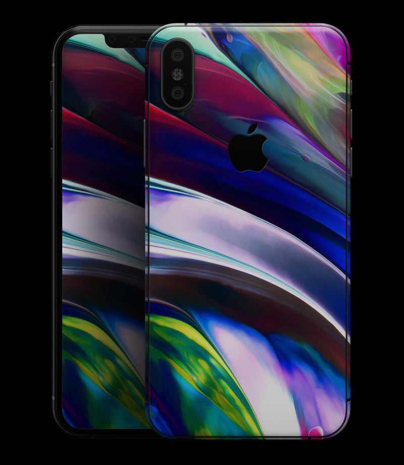 Blurred Abstract Flow V42 - iPhone XS MAX, XS/X, 8/8+, 7/7+, 5/5S/SE Skin-Kit (All iPhones Avaiable)