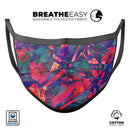 Blurred Abstract Flow V44 - Made in USA Mouth Cover Unisex Anti-Dust Cotton Blend Reusable & Washable Face Mask with Adjustable Sizing for Adult or Child