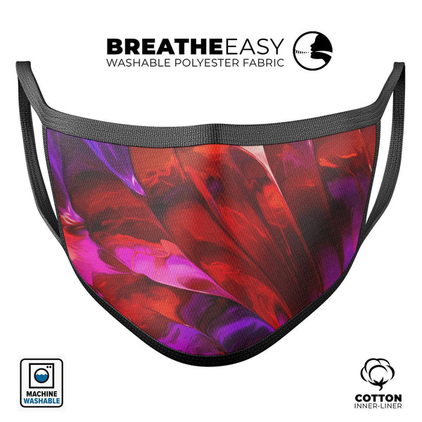 Blurred Abstract Flow V45 - Made in USA Mouth Cover Unisex Anti-Dust Cotton Blend Reusable & Washable Face Mask with Adjustable Sizing for Adult or Child