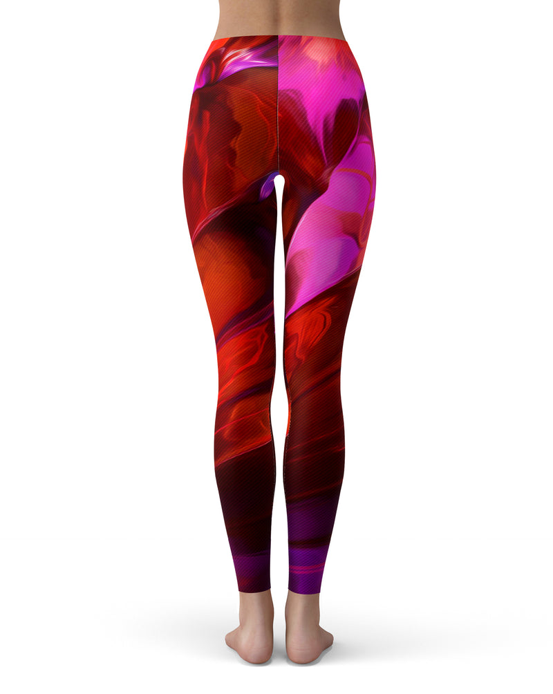 Blurred Abstract Flow V45 - All Over Print Womens Leggings / Yoga or Workout Pants