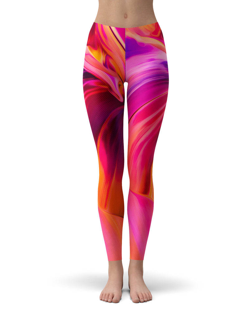 Blurred Abstract Flow V50 - All Over Print Womens Leggings / Yoga or Workout Pants