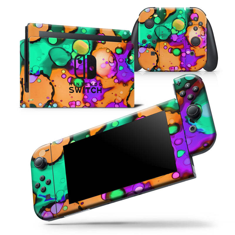 Blurred Abstract Flow V52 - Skin Wrap Decal for Nintendo Switch Lite Console & Dock - 3DS XL - 2DS - Pro - DSi - Wii - Joy-Con Gaming Controller