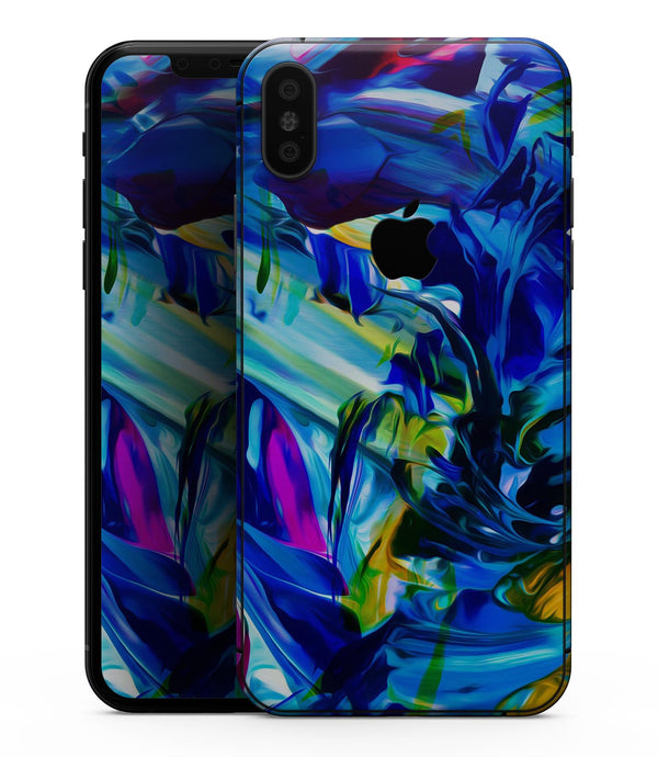 Blurred Abstract Flow V53 - iPhone XS MAX, XS/X, 8/8+, 7/7+, 5/5S/SE Skin-Kit (All iPhones Avaiable)