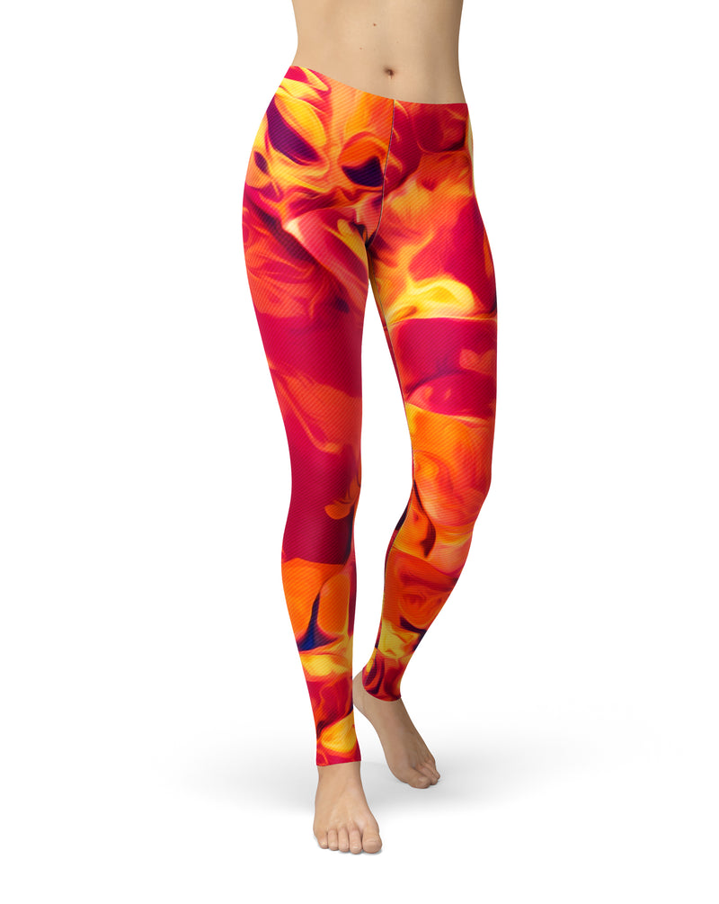 Blurred Abstract Flow V54 - All Over Print Womens Leggings / Yoga or Workout Pants