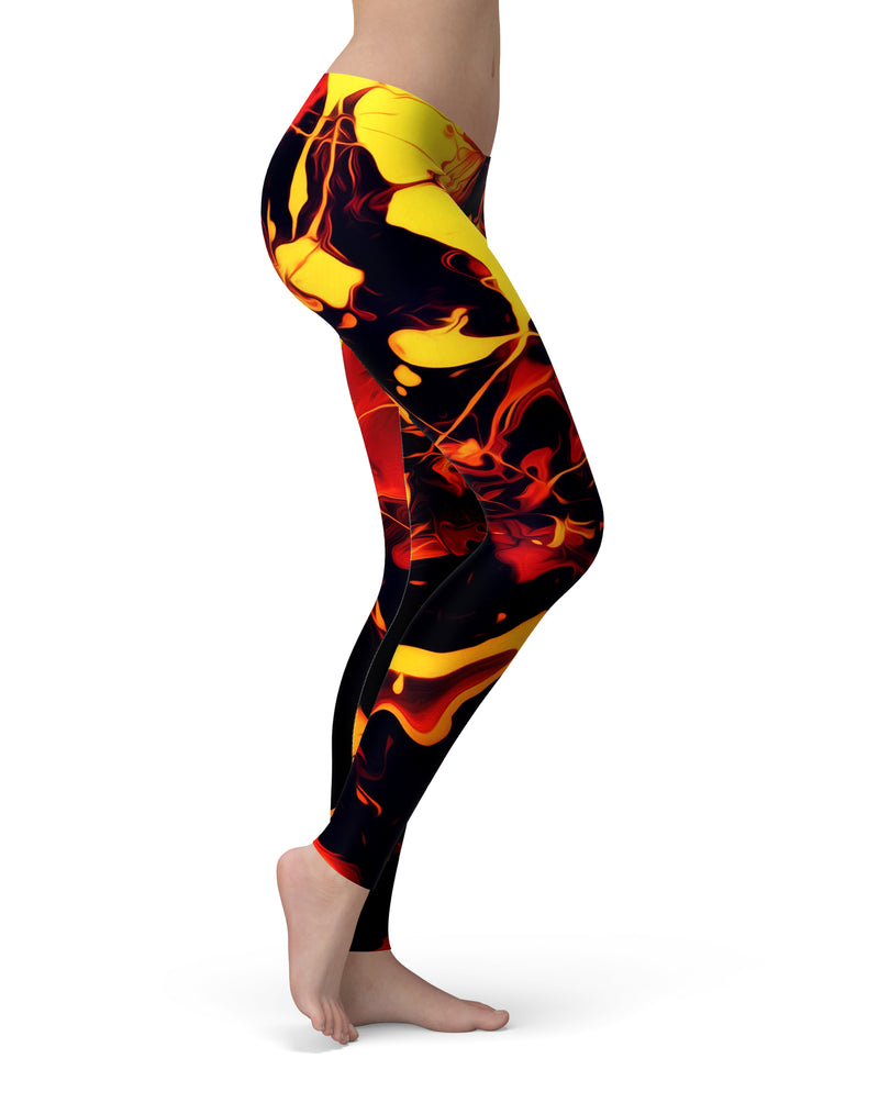 Blurred Abstract Flow V7 - All Over Print Womens Leggings / Yoga or Workout Pants