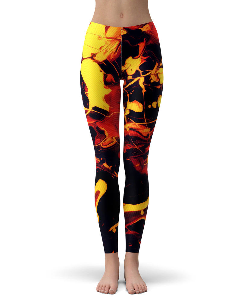 Blurred Abstract Flow V7 - All Over Print Womens Leggings / Yoga or Workout Pants