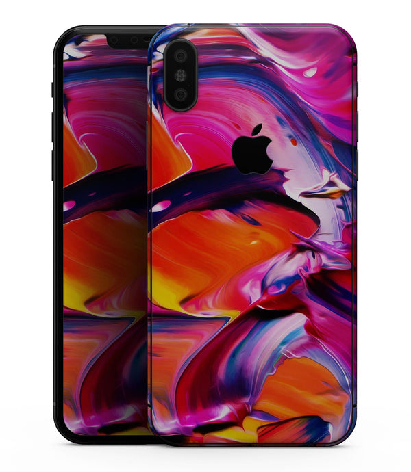 Blurred Abstract Flow V9 - iPhone XS MAX, XS/X, 8/8+, 7/7+, 5/5S/SE Skin-Kit (All iPhones Avaiable)