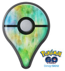Blushed Green 32 Absorbed Watercolor Texture Pokémon GO Plus Vinyl Protective Decal Skin Kit