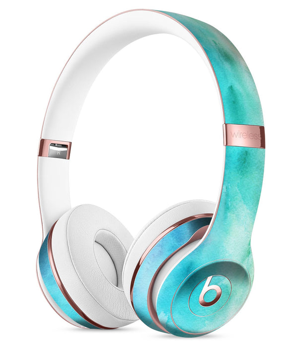 Blushed Mint 32 Absorbed Watercolor Texture Full-Body Skin Kit for the Beats by Dre Solo 3 Wireless Headphones