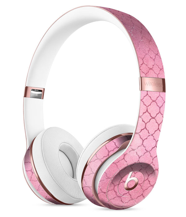 Blushed Pink Morrocan Pattern Full-Body Skin Kit for the Beats by Dre Solo 3 Wireless Headphones