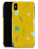 Bright Blue Flowers and Egg Pattern - iPhone X Clipit Case
