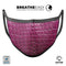 Bright Magenta Aligator Skin  - Made in USA Mouth Cover Unisex Anti-Dust Cotton Blend Reusable & Washable Face Mask with Adjustable Sizing for Adult or Child