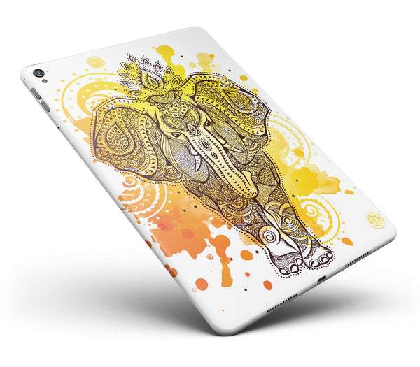 Bright Orange Ethnic Elephant - iPad Pro 97 - View 1.jpg
