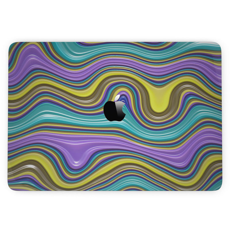 MacBook Pro with Touch Bar Skin Kit - Bright_Purple_Teal_and_Mustard_Yellow_Color_Waves-MacBook_13_Touch_V3.jpg?