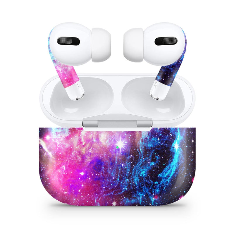 Bright Trippy Space - Full Body Skin Decal Wrap Kit for the Wireless Bluetooth Apple Airpods Pro, AirPods Gen 1 or Gen 2 with Wireless Charging