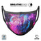 Bright Trippy Space - Made in USA Mouth Cover Unisex Anti-Dust Cotton Blend Reusable & Washable Face Mask with Adjustable Sizing for Adult or Child