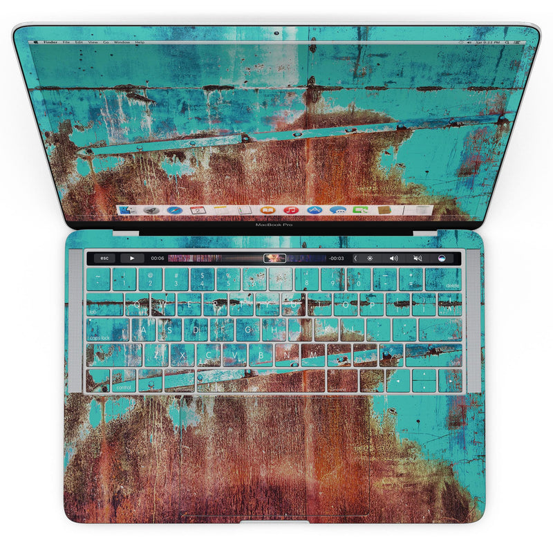 MacBook Pro with Touch Bar Skin Kit - Bright_Turquise_Rusted_Surface-MacBook_13_Touch_V4.jpg?