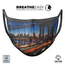 Brooklyn Glimpse - Made in USA Mouth Cover Unisex Anti-Dust Cotton Blend Reusable & Washable Face Mask with Adjustable Sizing for Adult or Child