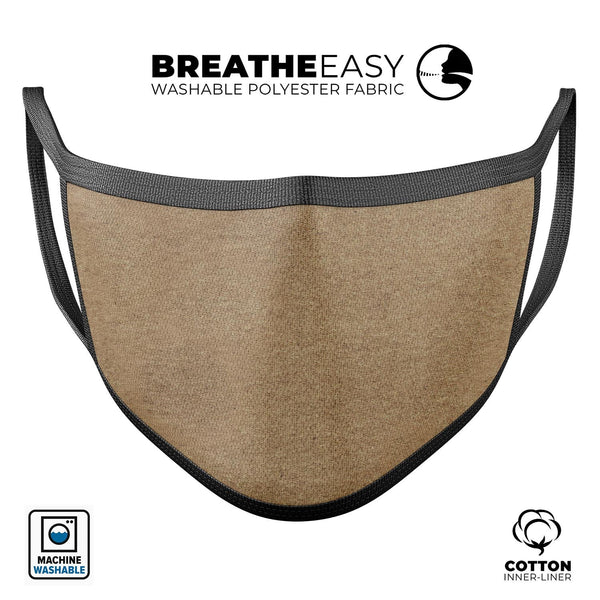 Brown Cork Surface - Made in USA Mouth Cover Unisex Anti-Dust Cotton Blend Reusable & Washable Face Mask with Adjustable Sizing for Adult or Child