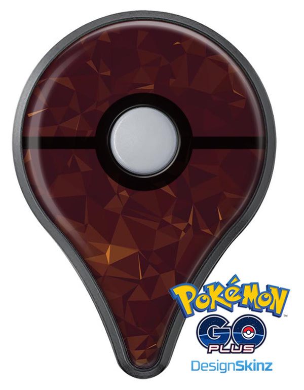 Brown and Copper Abstract Geometric Shapes Pokémon GO Plus Vinyl Protective Decal Skin Kit