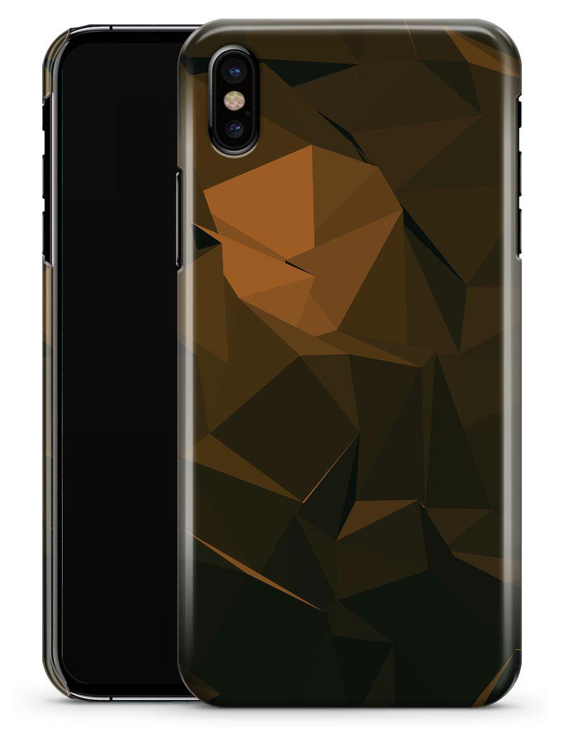 Brown and Orange Abstract Shapes - iPhone X Clipit Case