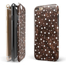 Brown and White Watercolor Polka Dots iPhone 6/6s or 6/6s Plus 2-Piece Hybrid INK-Fuzed Case